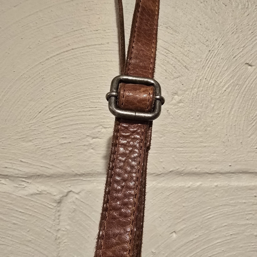 Vilenca Holland Woven Leather Crossbody Saddle Bag Purse Brown Boho Western. - Picture 5 of 13